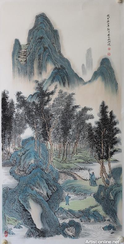 赵子文画家-2020年作品-秋月